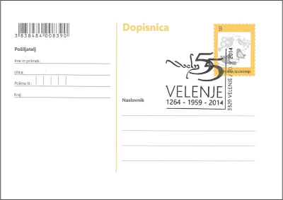 55 - LETNICA MESTA VELENJE 1264 - 1959 - 2014